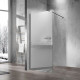 Душевая стенка Vincea Walk-In 90 см со свободным входом, стекло зеркальное, профиль воронёная сталь, gunmetal, VSW-1H900MRGM