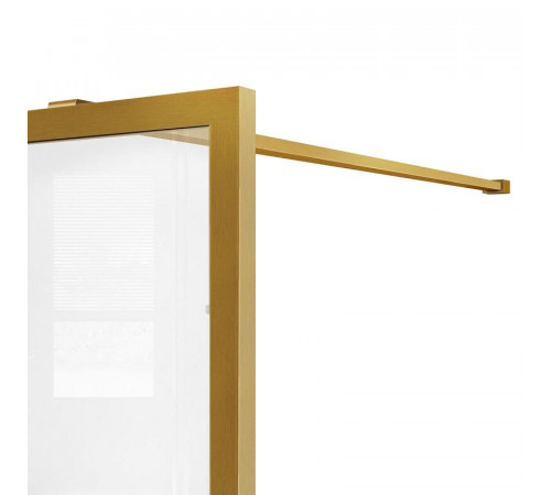 Душевая стенка Vincea Walk-In, 120 см, стекло прозрачное/рифленое, профиль брашированное золото, VSW-1HC120CFBG