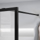 Душевая стенка Vincea Walk-In, 80 см, стекло прозрачное/рифленое, профиль черный матовый, VSW-1HC800CFB