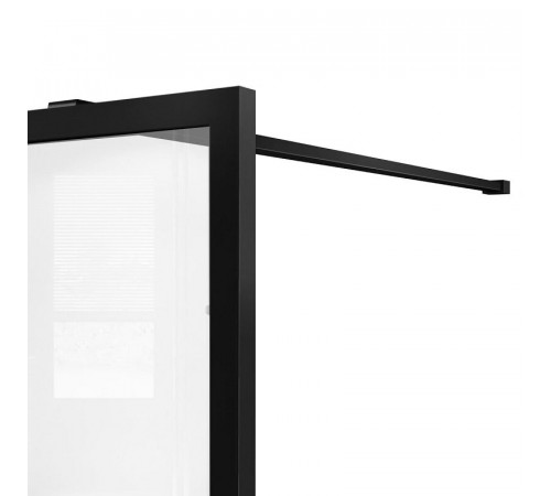 Душевая стенка Vincea Walk-In, 80 см, стекло прозрачное/рифленое, профиль черный матовый, VSW-1HC800CFB