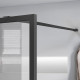 Душевая стенка Vincea Walk-In, 90 см, стекло прозрачное/рифленное, профиль воронёная сталь, gunmetal, VSW-1HC900CFGM