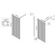 Душевая стенка Vincea Walk In VSW-1HP110FLGM, 110 см, стекло рифленое, профиль вороненая сталь