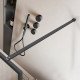 Душевая стенка Vincea Walk In VSW-1HP110FLGM, 110 см, стекло рифленое, профиль вороненая сталь