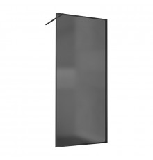Душевая стенка Vincea Walk In VSW-1HP900GFB, 90 см, стекло матовое тонированное, профиль черный матовый