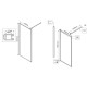 Душевая стенка Vincea Walk In VSW-1HP900GWBG, 90 см, стекло ламинированное с золотыми нитями, профиль золото брашированное