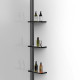 Душевая стенка Vincea Walk-In VSW-1HWS600CLGM, 60 см со свободным входом, стекло прозрачное, профиль вороненая сталь
