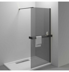Душевая стенка со свободным входом Vincea Walk In 100 см, стекло тонированное, профиль черный, VSW-4HR100CGB