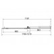Душевая стенка Vincea Walk In VSW-4WSL120CLGM-L/VSW-4WSL120CLGM-R, 120 см, стекло прозрачное, профиль вороненая сталь, левая/правая