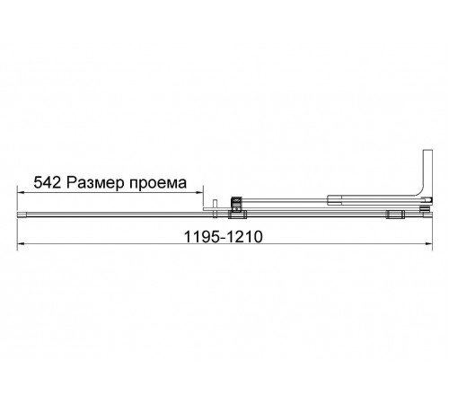 Душевая стенка Vincea Walk In VSW-4WSL120CLGM-L/VSW-4WSL120CLGM-R, 120 см, стекло прозрачное, профиль вороненая сталь, левая/правая