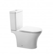 Унитаз-компакт безободковый с сиденьем и смывом TORNADO BelBagno ACQUA-TOR BB2801CP-TOR/SC + BB2801T