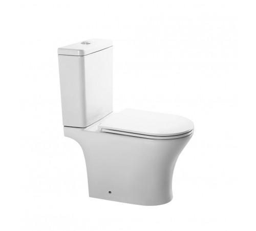 Унитаз-компакт безободковый с сиденьем и смывом TORNADO BelBagno ACQUA-TOR BB2801CP-TOR/SC + BB2801T