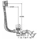 Полуавтоматический сливы-перелив для ванны Grocenberg GB240 Золото глянец